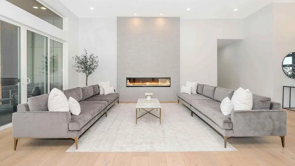 living room example of title search process